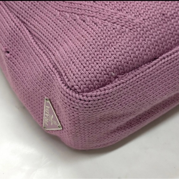 Prada Women’s Purple/Lavender Vintage Wool Knitted Tote Bag/Purse/Handbag 💜 - Picture 7 of 10